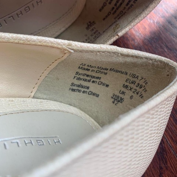 Y2k vintage highlights Cream Peep-Toe Bow heels reptile embossed size 7.5 - Picture 4 of 6